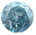 Round Cut Loose Diamond (3.07 Ct, LIGHT BLUE(IRRADIATED) Color ,I2 Clarity)