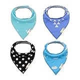 ALVABABY ベビー ビブ 三角 よだれかけ スナップ サイズ調整可能 4枚セット SK11-PC-JP