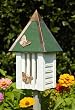 White Flutterbye Butterfly House and Garden Stake