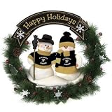 Pittsburgh Penguins Team Snowman Wreath