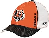 Reebok Cincinnati Bengals White Rebel Flat Brim Flex Fit Hat