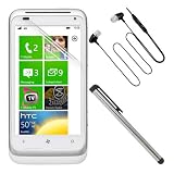 Premium Clear Crystal Screen Protector + Earphone headset w/mic BLACK + Touch Pen for HTC Radar 4G Windows Phone (T-Mobile) Premium Clear Crystal Screen Protector + Earphone headset w/mic BLACK + Touch Pen for HTC Radar 4G Windows Phone (T-Mobile)