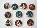 10 Black Butler & Characters Plastic Button Set ~1.75