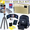 Nikon Coolpix S60 10MP Digital Camera (Platinum Bronze) + 4GB Deluxe Accessory Kit