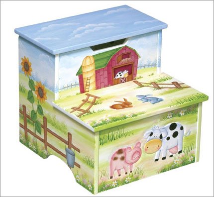 Childrens Toyshop  Toys : Guidecraft Little Farmhouse Storage Step-Up