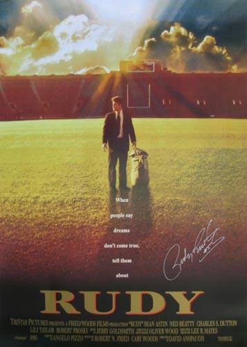 Rudy Ruettiger Autographed Movie Poster