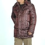 (ルイス シャブロン)LOUIS CHAVLON ダウンジャケット ファー フード 着脱可能 シレー加工 中綿 （WINE）