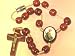 Blessed by Pope Benedict XVI St Jude Thaddeus Wood Car Rosary with Wooden Crucifix