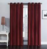 Set of 2 Velvet Panels 108"Wx84"L -Royal Tradition, Burgundy heavy Velvet Grommet Pair Panels, 54-Inch by 84-Inch each Panel. Package contains set of 2 panels 84 inch long.