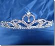 Bridal Wedding Tiara Crown With Heart Drop 26006