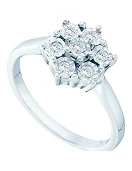 0.10CTW DIAMOND FLOWER RING