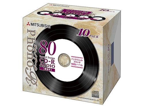 �O�H���w���f�B�A CD-R ���y�p 80�� Phono-R �v�����g 5�F�z���C�g 10�� MUR80PHW10