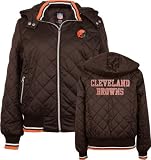 Cleveland Browns -Women's- Diamond Quilted Full Zip Hooded Jacket