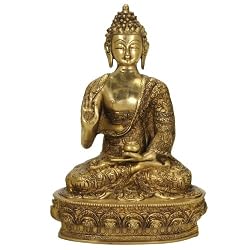 13 Inches High Brass Buddha Statue