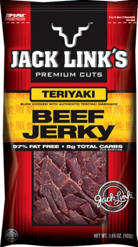 Jack Link's Beef Jerky, Teriyaki, 3.65-Ounce Packages (Pack of 6) by Dried Beef