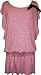 Knit Pinstriped Mini Dress Top Butterfly Sleeve Plus Size