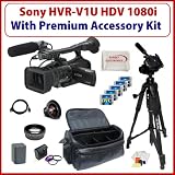 Sony HVR-V1U HDV 1080i/24p Cinema Style Camcorder With Premium SSE Accessory Package: High Capacity Battery, High Resolution Wide Angle Lens + High Resolution Telephoto Lens and Much More