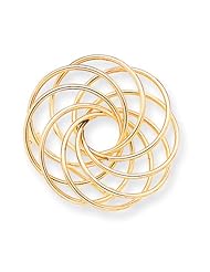14k Yellow Gold Designer Pin. Gold Weight- 3.9g.