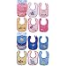 Embroidered 6-Pack Baby Bib Set, Pink Set