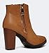 Zipper Designer Western Pointed Toe Wooden Heel cowboy Ankle Boot Moto Bootie