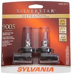 Sylvania 9005SU SilverStar Ultra High Performance Halogen Headlights, Pack of 2 Bulbs