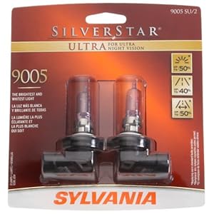 Sylvania 9005SU SilverStar Ultra High Performance Headlight Bulbs (High-Beam) Pack of 2