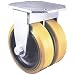 Revvo Caster T Series Plate Caster, Rigid, Polyurethane Wheel, 9350 lbs Capacity, 10" Wheel Dia, 3" Wheel Width, 12-1/2" Mount Height, 9-1/4" Plate Length, 8-3/4" Plate Width