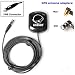 Gilsson High Performance FME Universal GPS Antenna for Garmin, Navman, Lowrance, Tom Tom GPS Receivers (9ft Cable) Including MCX and BNC Adapter.