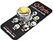 Q-Parts Dome Guitar Knob, Chrome with Yellow Crystal Inlay