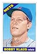 Bobby Klaus autographed baseball card (New York Mets) 1966 Topps ballpoint