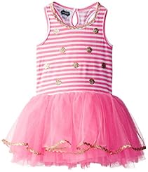 Girls Glittering Dots Print Cotton/Polyester/Spandex  Dress