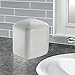 Mini Square Bathroom Vanity Trash Can Waste Bin, Swing Lid