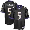 Joe Flacco Jersey: Reebok Black Replica #5 Baltimore Ravens Jersey