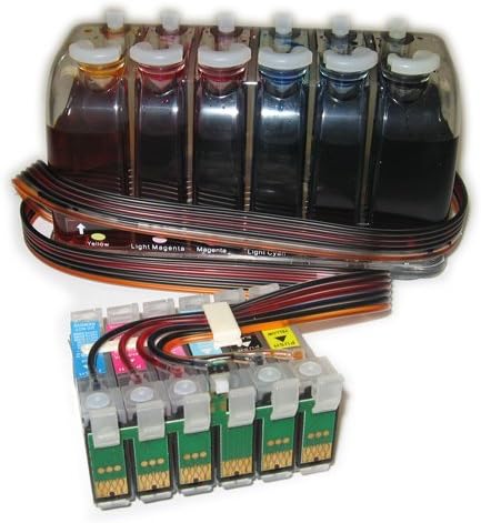 Gigablock Bulk Continuous Ink System for: Epson Stylus Photo 1400 Printer (Related Cartridge # : T079120, T079220, T079320, T079420, T079520, T079620)