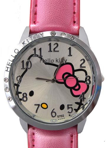 Hello Kitty Big Watch with Pearled Pink Strap