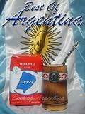 Excellent Bamboo Cane MATE - Directy from Argentina - KIT with bronze and nickel straw (Bombilla) with filter + YERBA MATE herb tea