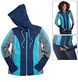 Curves Avon Fleece Jacket Full Zipper Exercise Walking Jog 1X/1T