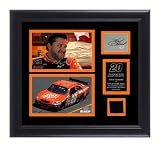 Tony Stewart Framed 5x7 Photographs with Autographed Card, Race Tire and Personalized Nameplate