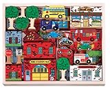 Deluxe Wooden 48-Piece Town Blocks Set