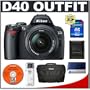 Nikon D40 6.1MP Digital SLR Camera + Nikon 18-55mm AF-S Lens + Nikon SLR Gadget Bag + Transcend 4GB SDHC SecureDigital Card + USB Card Reader