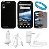 Black Rubberized OtterBox Impact Skin with Textured Grip for AT&T New Motor ....