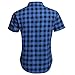 Coofandy Men's Short Sleeve Turn Down Collar Casual Plaid Shirt