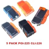 5 Packs Ink Cartridge CLI-226Y CLI-226BK CLI-226C CLI-226M PGI-225BK With Chip For Canon PGI-225 CLI-226 Canon PIXMA MG5120 5220 5320 6120 6220