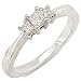 Three Stone Princess Cut Diamond Ring 1/4ctw (IJ/I1) in White Gold