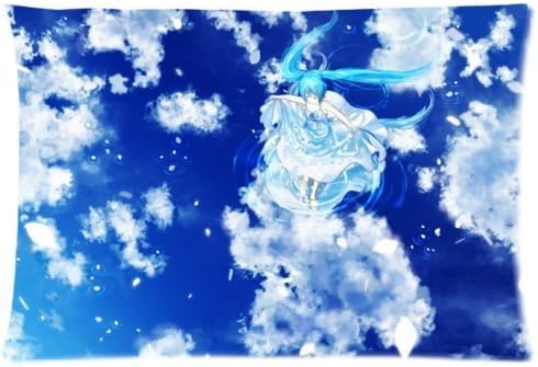 Chyium Pretty anim girl walking in the air Pillow Case Decorative Cushion Cover Pillowcase,20x30inch,two-sided