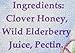 Wild Elderberry Honey, 5oz