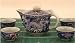 Porcelain Double Dragon Tea Set Asian Art Serveware w Gift Box