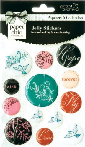Grant Studios Paper Chic Jelly Sticker-bird 4 Pack