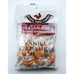 Golden Farm Candies, Sugar Free Chewable Candy Vanilla Caramels, 3.25 oz 1 Bag by The Insulin Case Shop