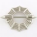 Stainless Steel Spider Web Nipple Shield with 14g Barbell